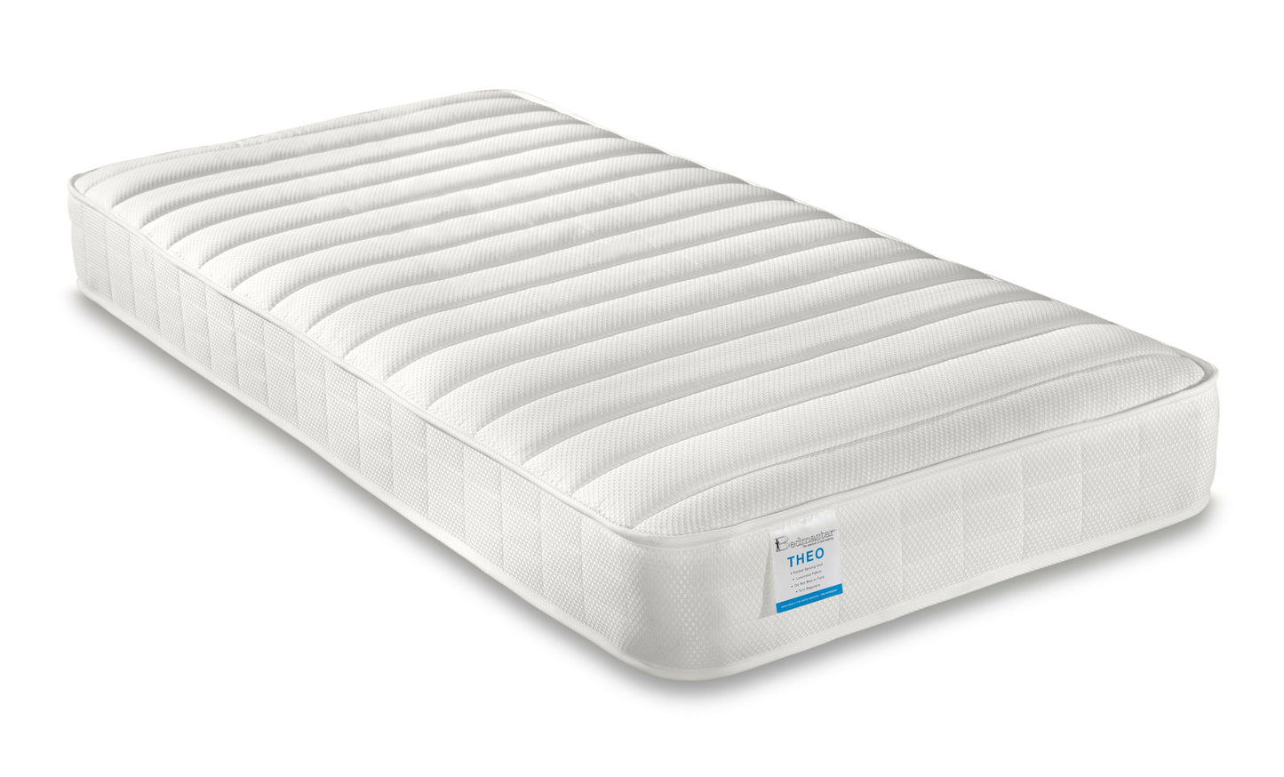 Theo Pocket Sprung Low Profile Mattress - Good value orthopaedic solution