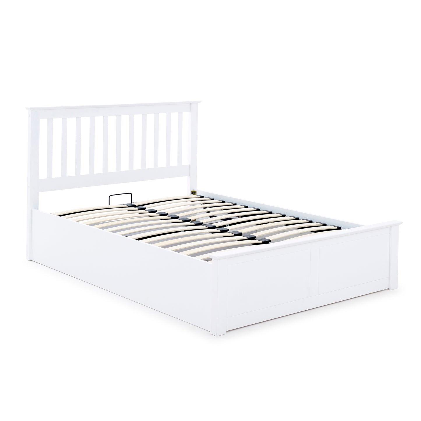 Malmo Ottoman Bed with Slatted Headboard and Foot-End Storage