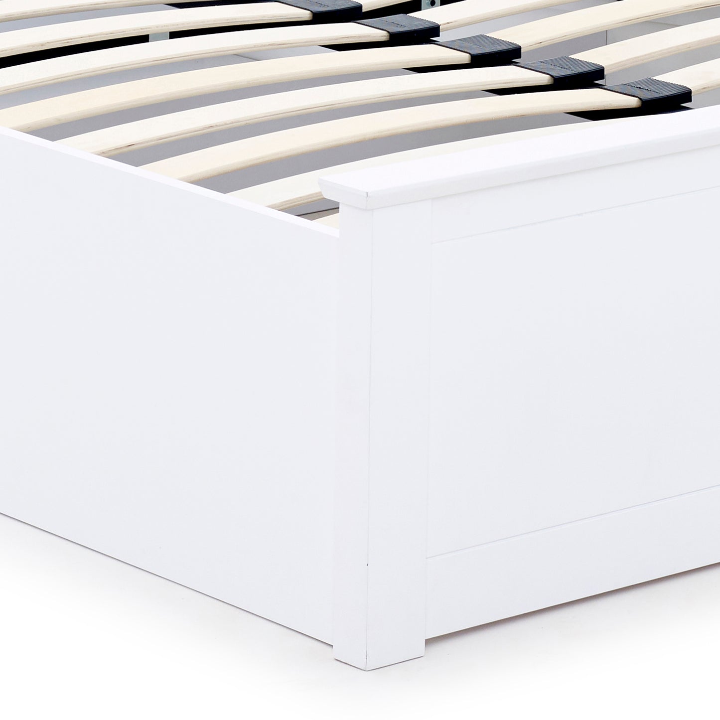 Malmo Ottoman Bed with Slatted Headboard and Foot-End Storage