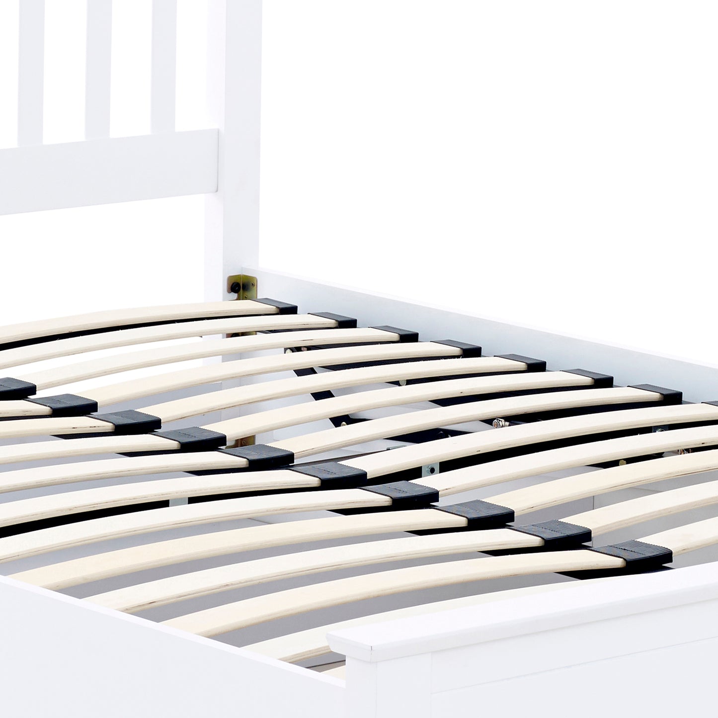 Malmo Ottoman Bed with Slatted Headboard and Foot-End Storage