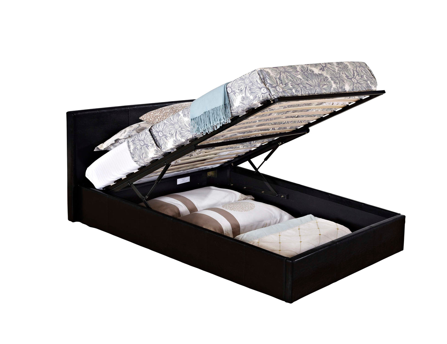 Berlin Fabric Ottoman Bed Frame – Stylish Upholstery, Smart Storage, Sprung Slatted Comfort