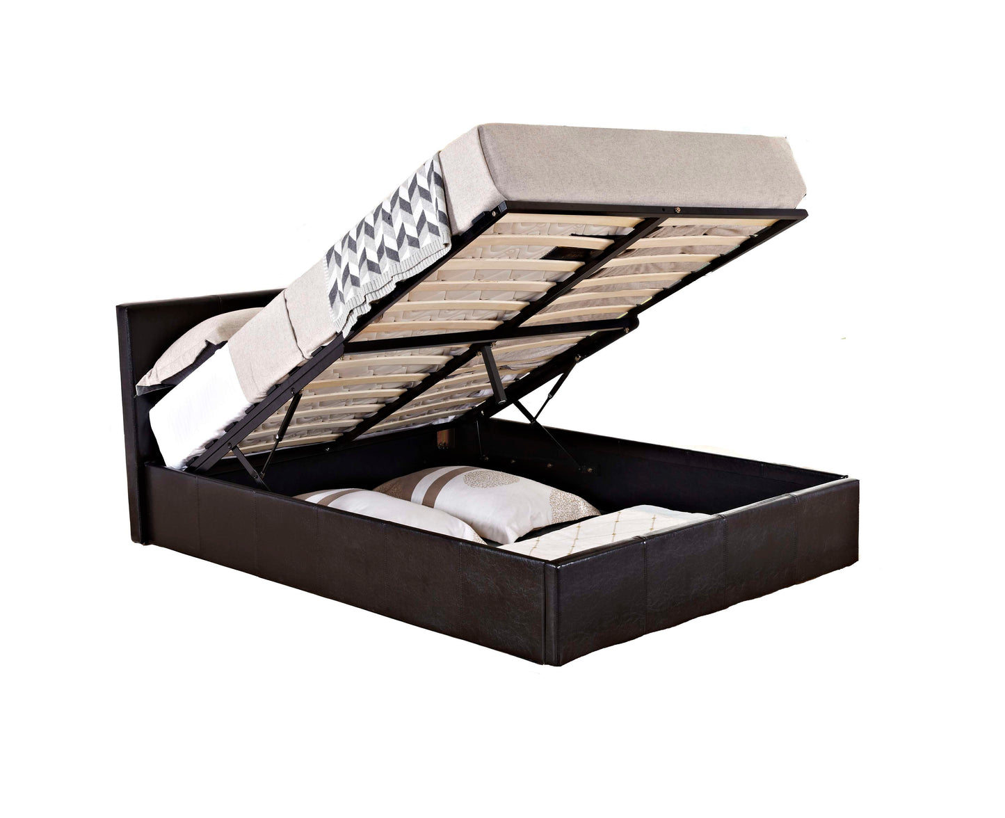 Berlin Fabric Ottoman Bed Frame – Stylish Upholstery, Smart Storage, Sprung Slatted Comfort