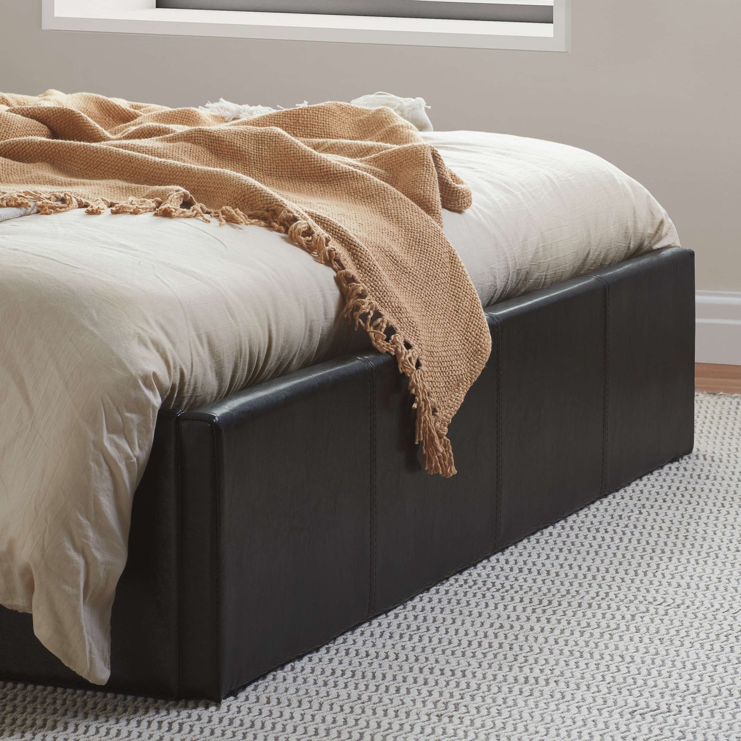 Berlin Fabric Ottoman Bed Frame – Stylish Upholstery, Smart Storage, Sprung Slatted Comfort