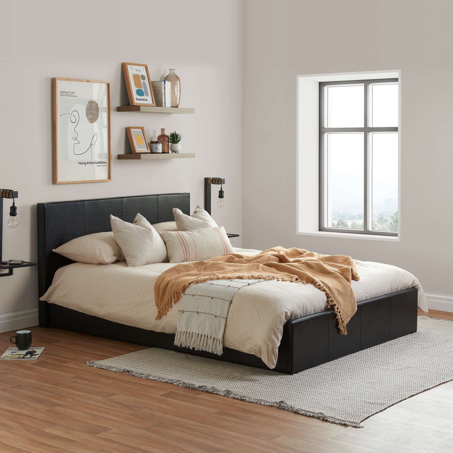 Berlin Fabric Ottoman Bed Frame – Stylish Upholstery, Smart Storage, Sprung Slatted Comfort