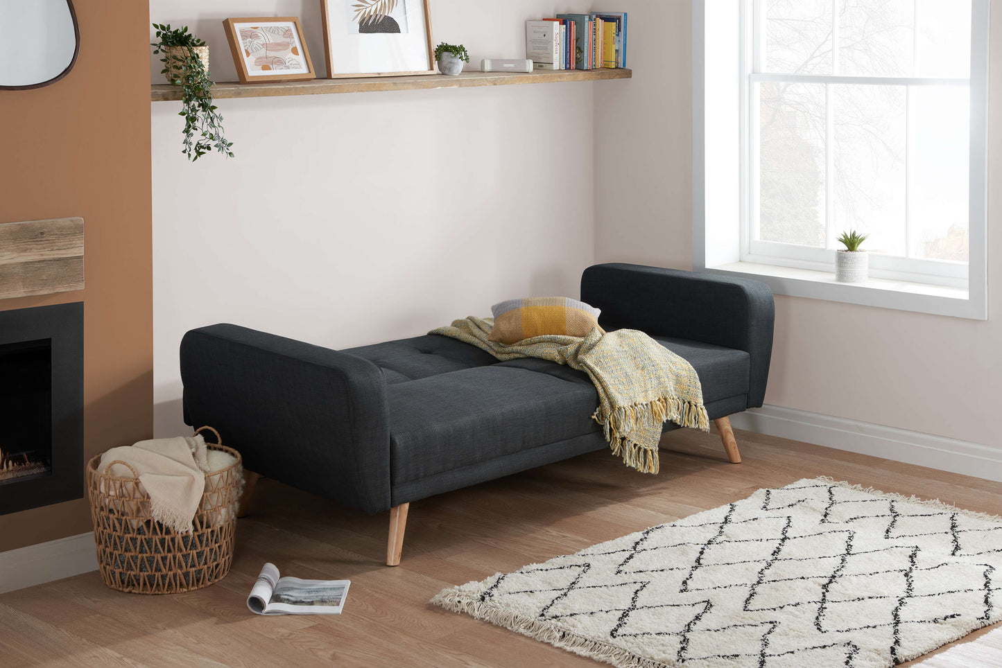 Farrow Sofa Bed – Compact Grey Upholstery for Modern Guest Spaces