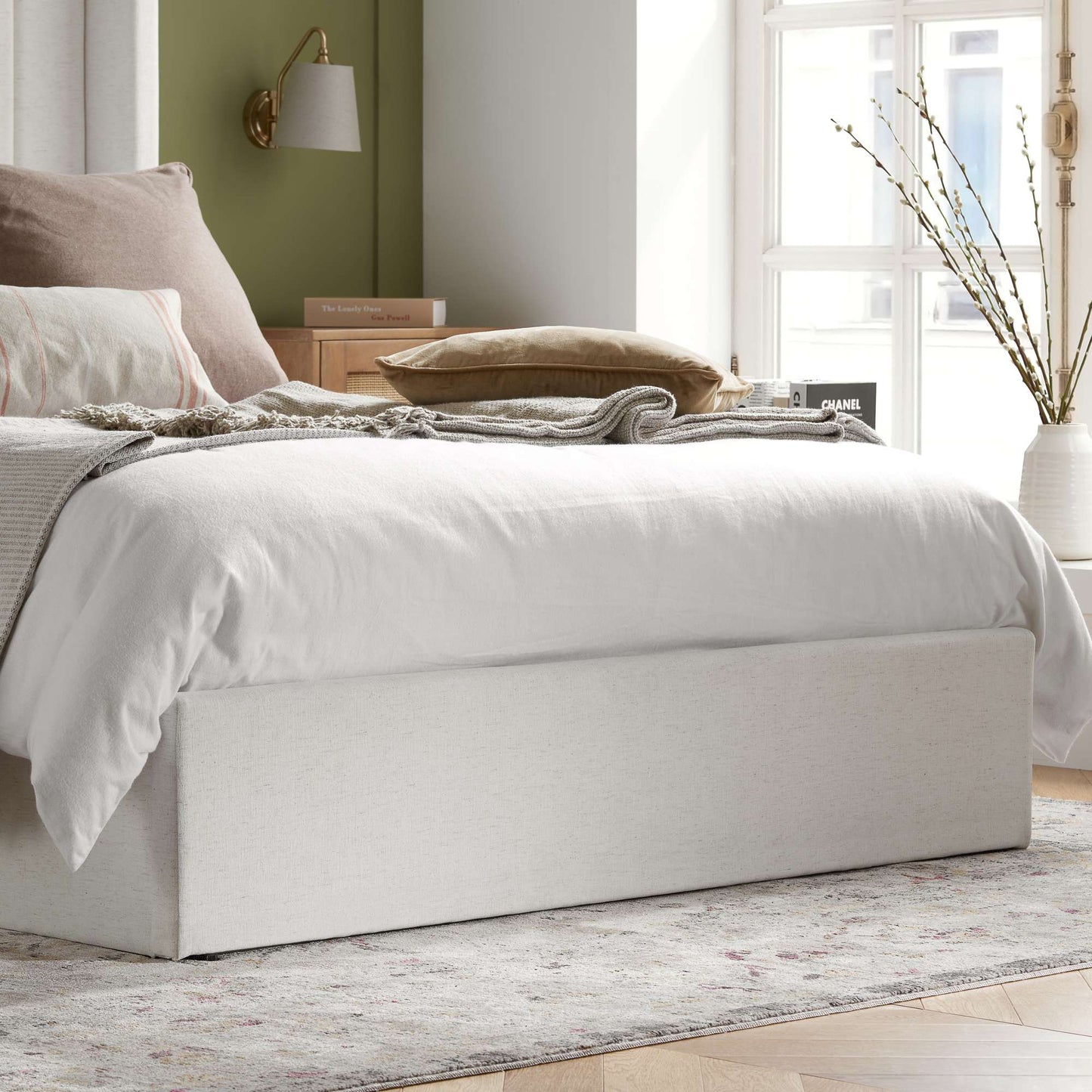 Maisey Ottoman Bed – Elegant Upholstery with Smart Storage