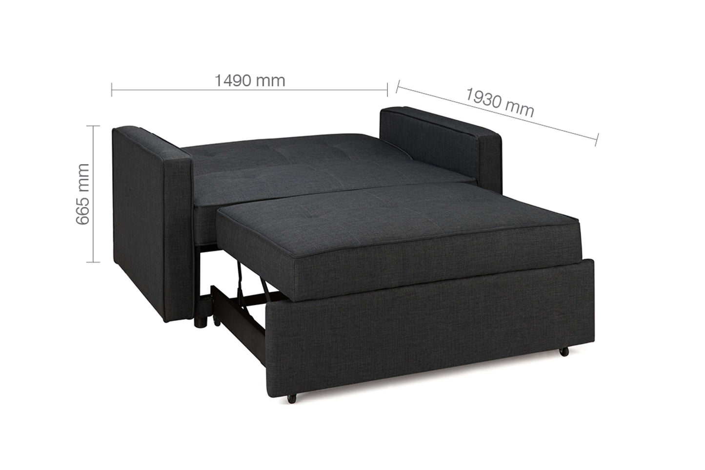Otto Sofa Bed – Minimalist Grey Upholstery with Easy Fold-Out Design