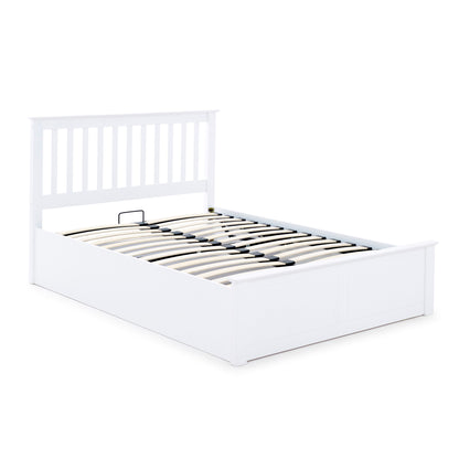Malmo Ottoman Bed with Slatted Headboard and Foot-End Storage