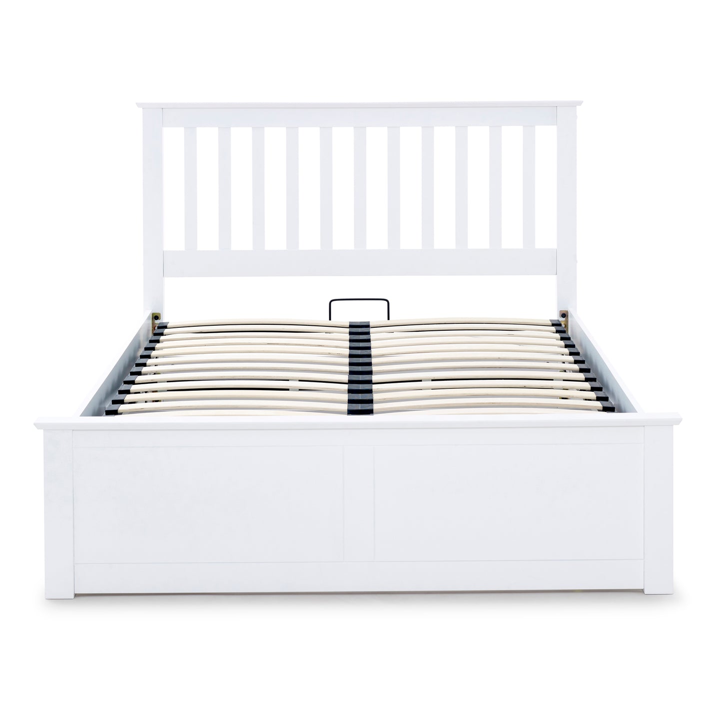 Malmo Ottoman Bed with Slatted Headboard and Foot-End Storage