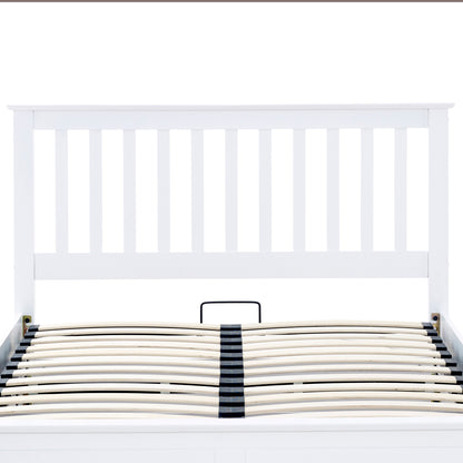Malmo Ottoman Bed with Slatted Headboard and Foot-End Storage