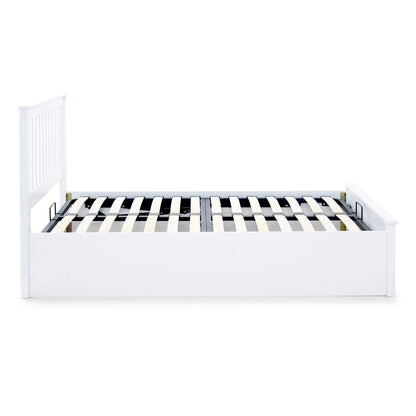 Malmo Ottoman Bed with Slatted Headboard and Foot-End Storage