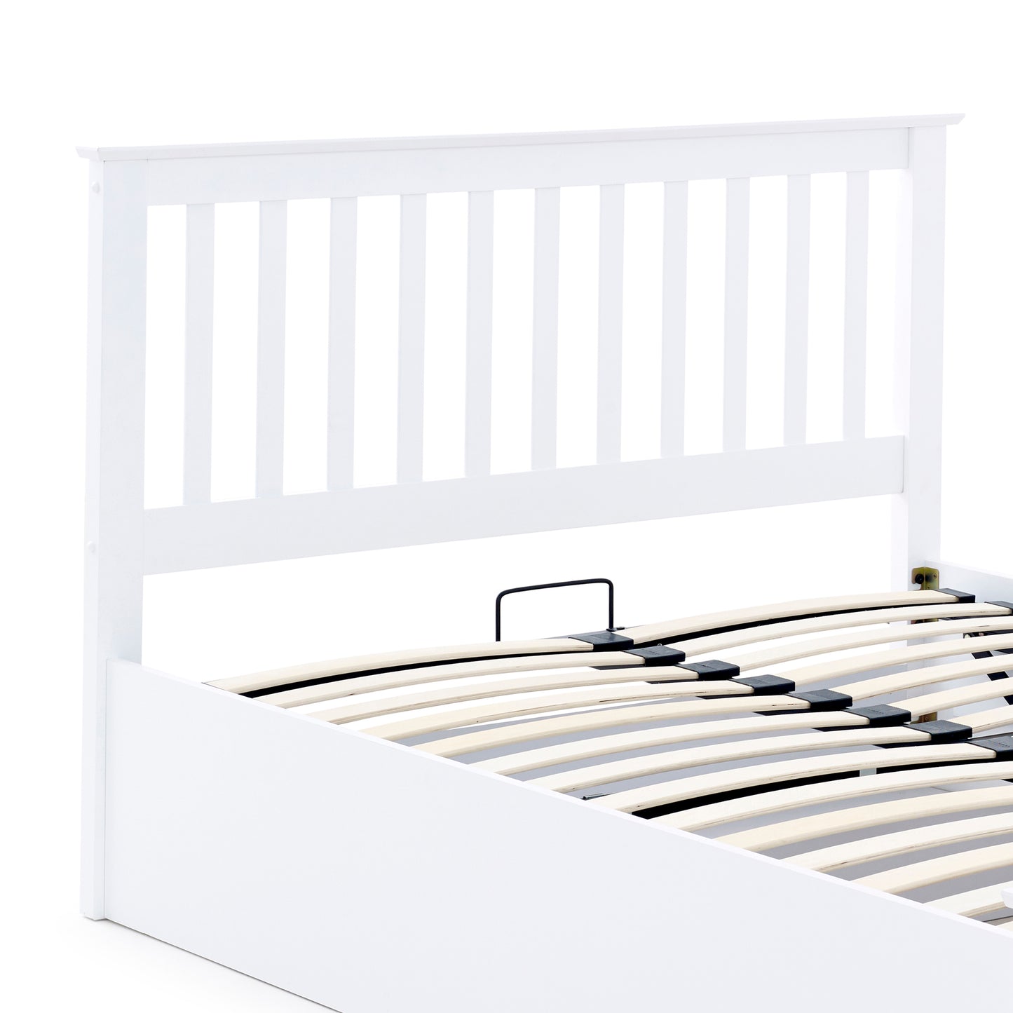 Malmo Ottoman Bed with Slatted Headboard and Foot-End Storage