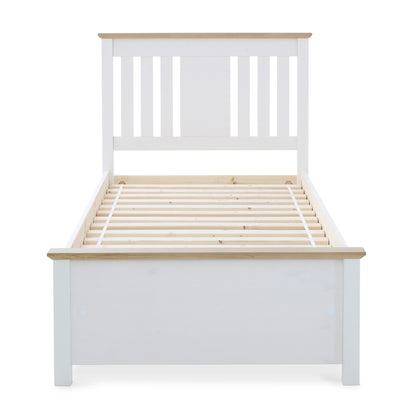Chester Wooden Bed Frame with Under Bed Storage Drawers (white)