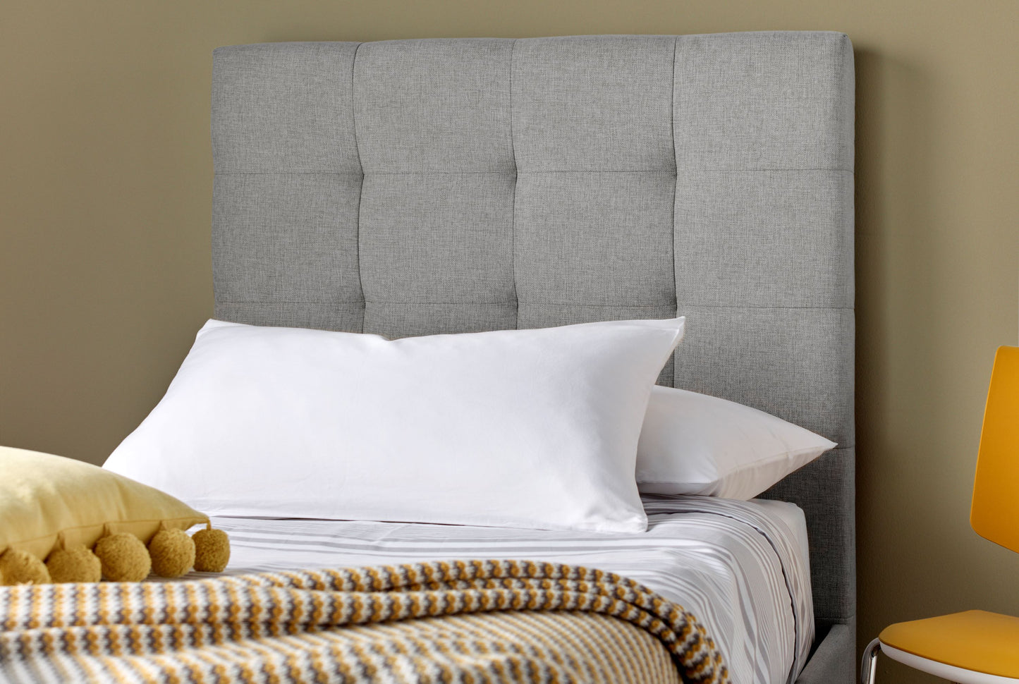 Candy Fabric Single Ottoman Bed