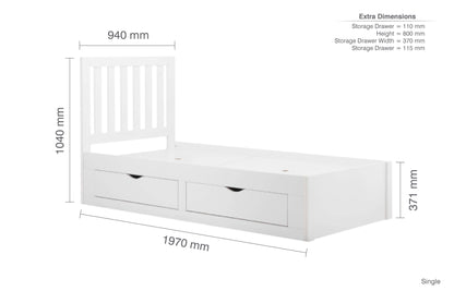 Appleby Single Bed White