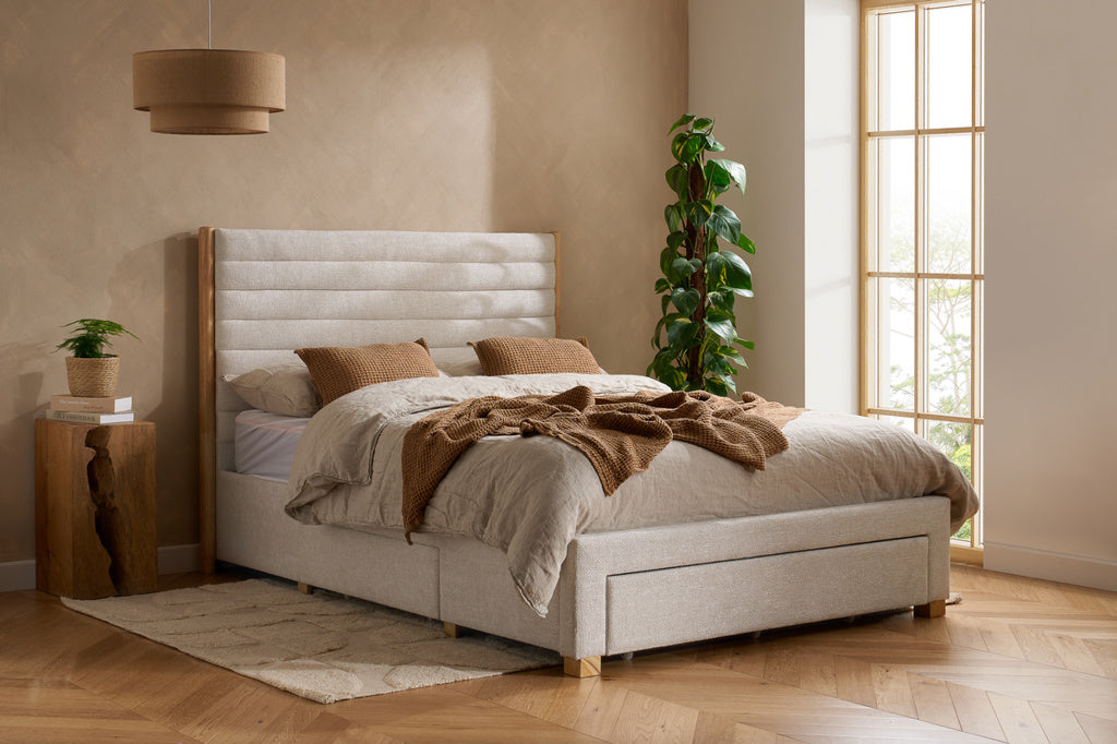 Arabella Bed Velvet with Storage Drawers