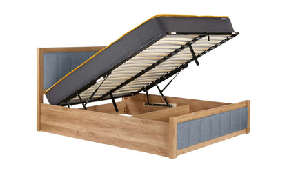 Belmont Ottoman Bed - Oak-Effect Frame & Fabric Upholster