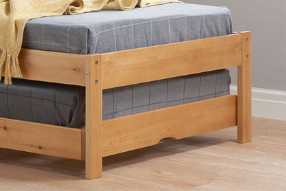 Buxton Pine Guest Bed with Trundle – Compact, Stylish, Space-Saving
