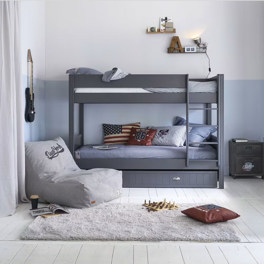 Children Bunk Bed 90 x 190 cm - Grey
