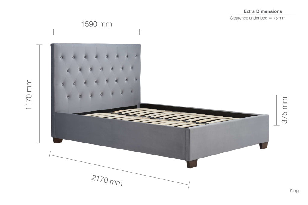 Cologne Ottoman Bed - Modern Upholstered Bed