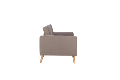 Ethan Sofa Bed – Retro Grey Upholstery with Compact Guest Bed Function