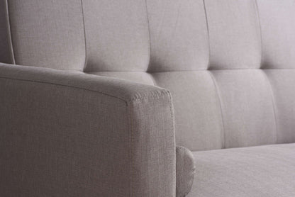 Ethan Sofa Bed – Retro Grey Upholstery with Compact Guest Bed Function