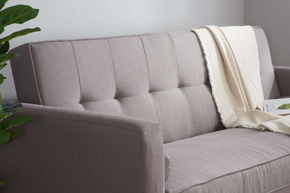 Ethan Sofa Bed – Retro Grey Upholstery with Compact Guest Bed Function