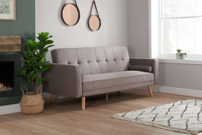 Ethan Sofa Bed – Retro Grey Upholstery with Compact Guest Bed Function