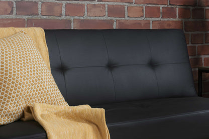 Franklin Sofa Bed – Faux Leather Finish with Sturdy Eucalyptus Frame