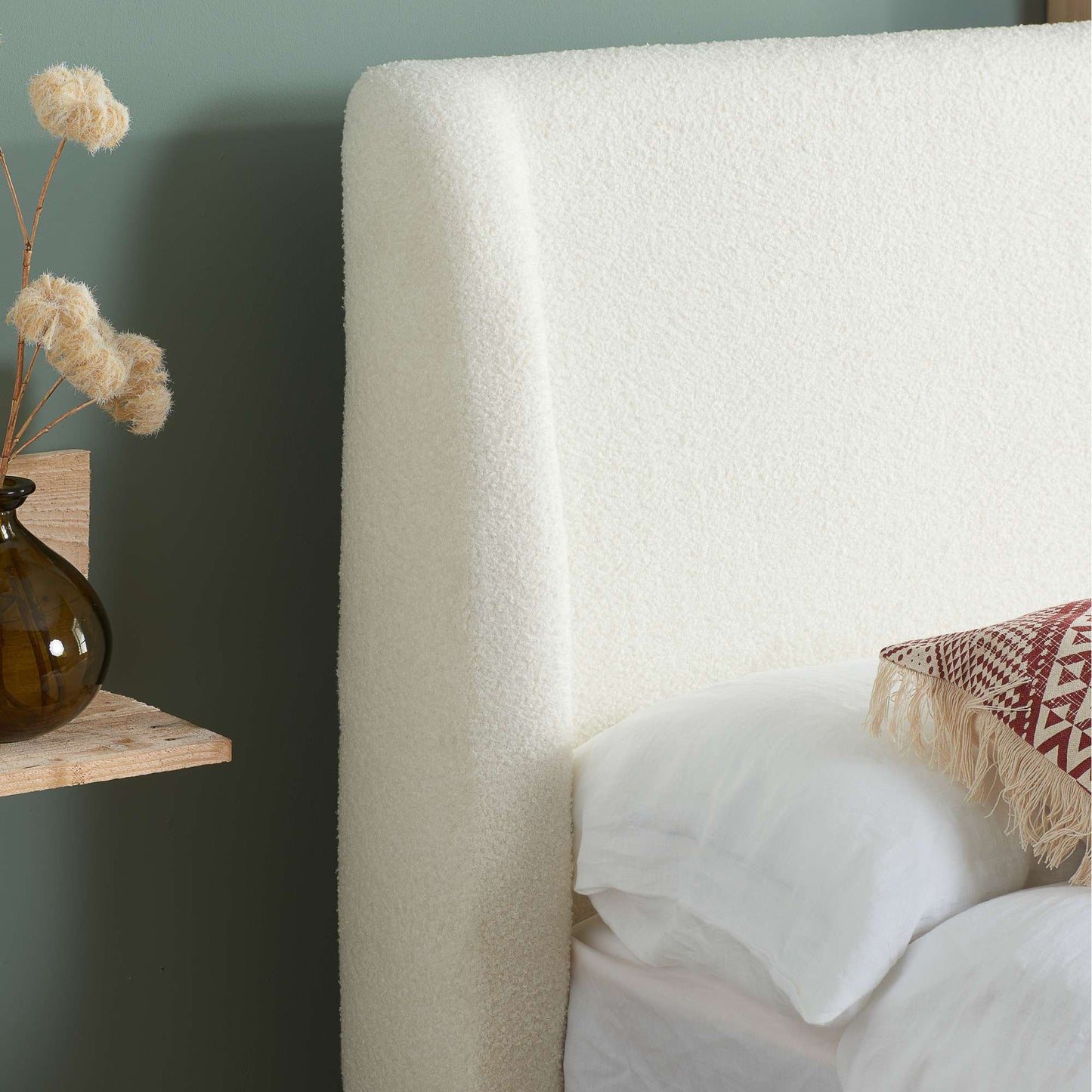 Halfden Ottoman Bed - Upholstered Ottoman Bed (Grey & White)