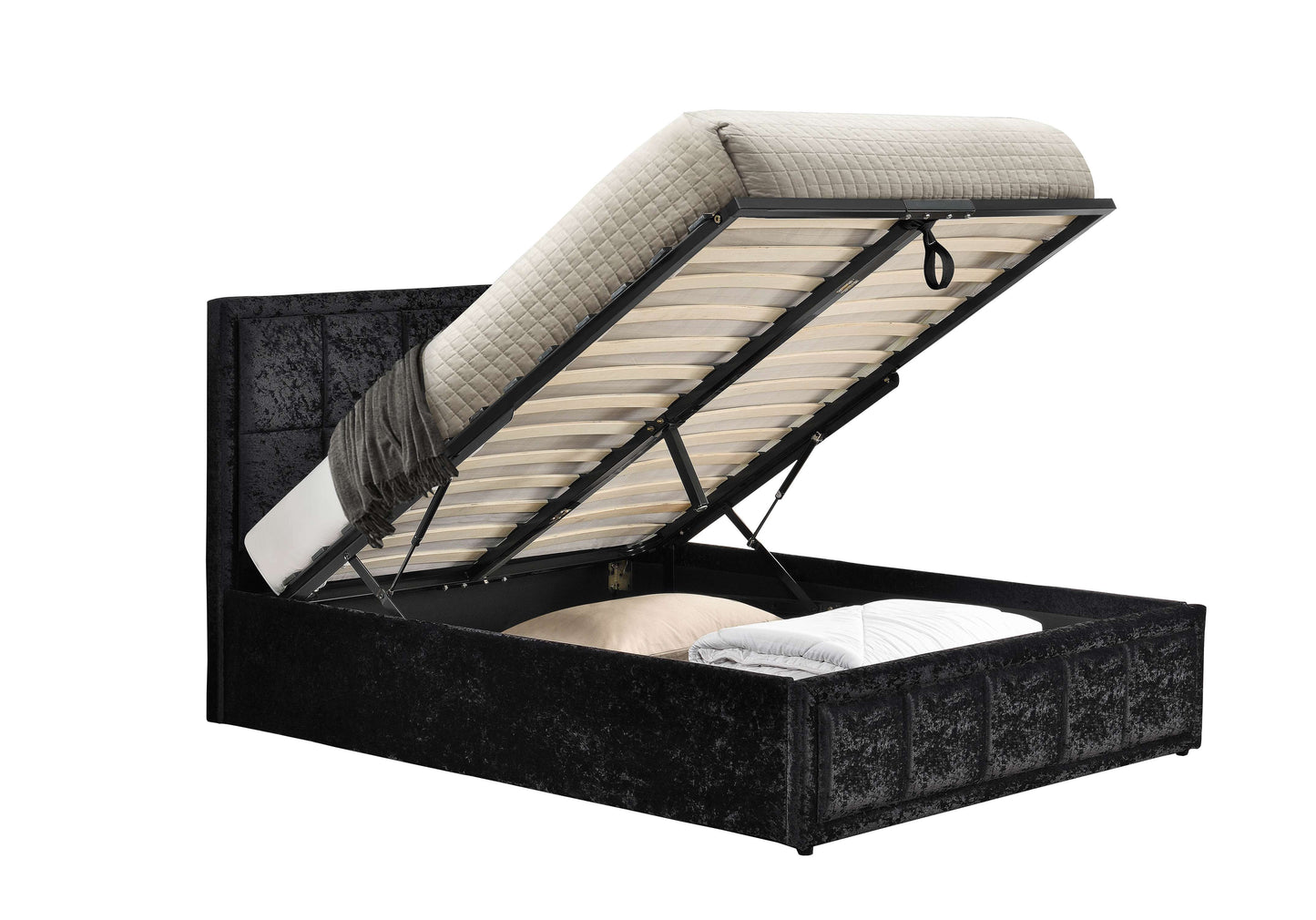 Hannover Fabric Ottoman Bed – Space Saving Style with Hidden Storage