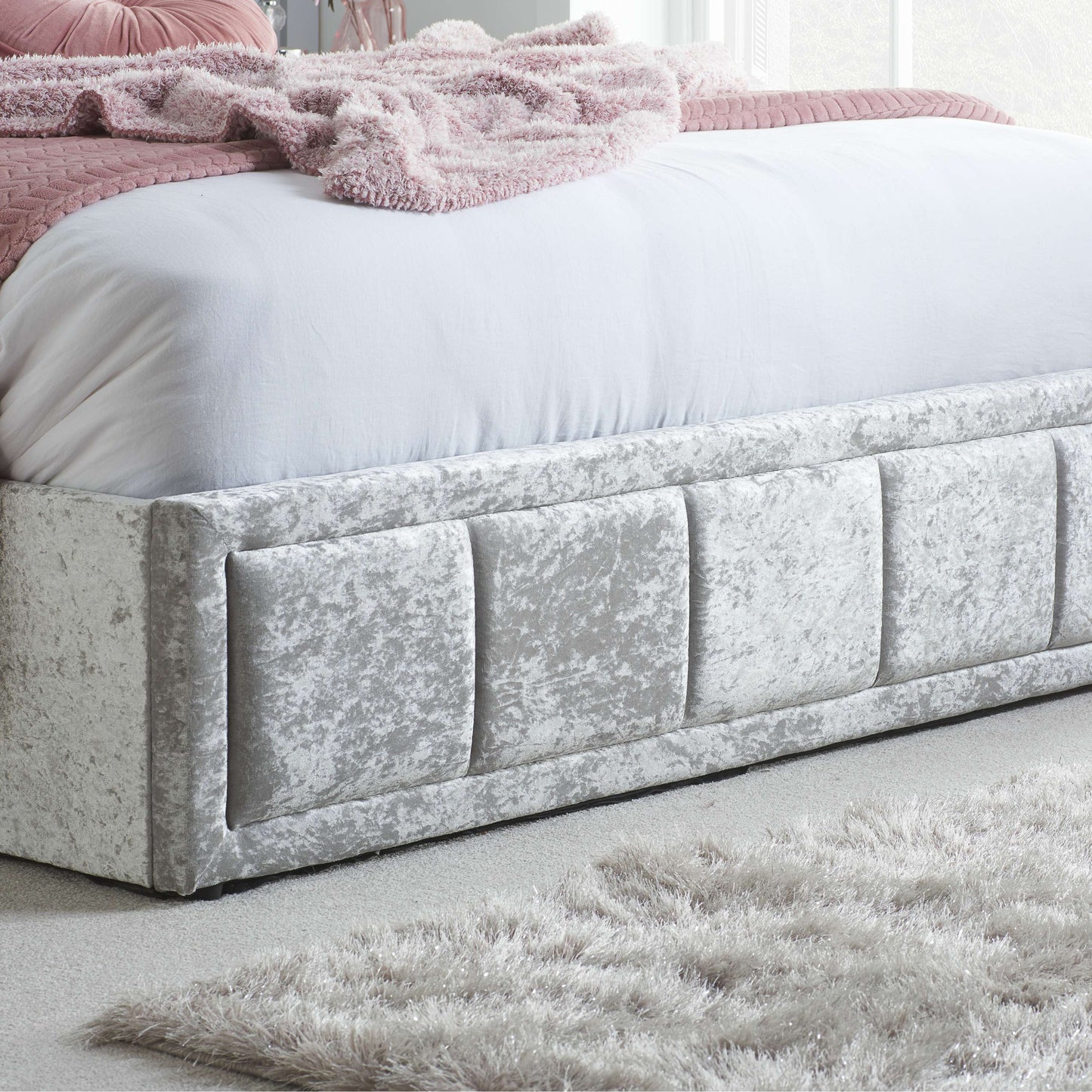 Hannover Fabric Ottoman Bed – Space Saving Style with Hidden Storage