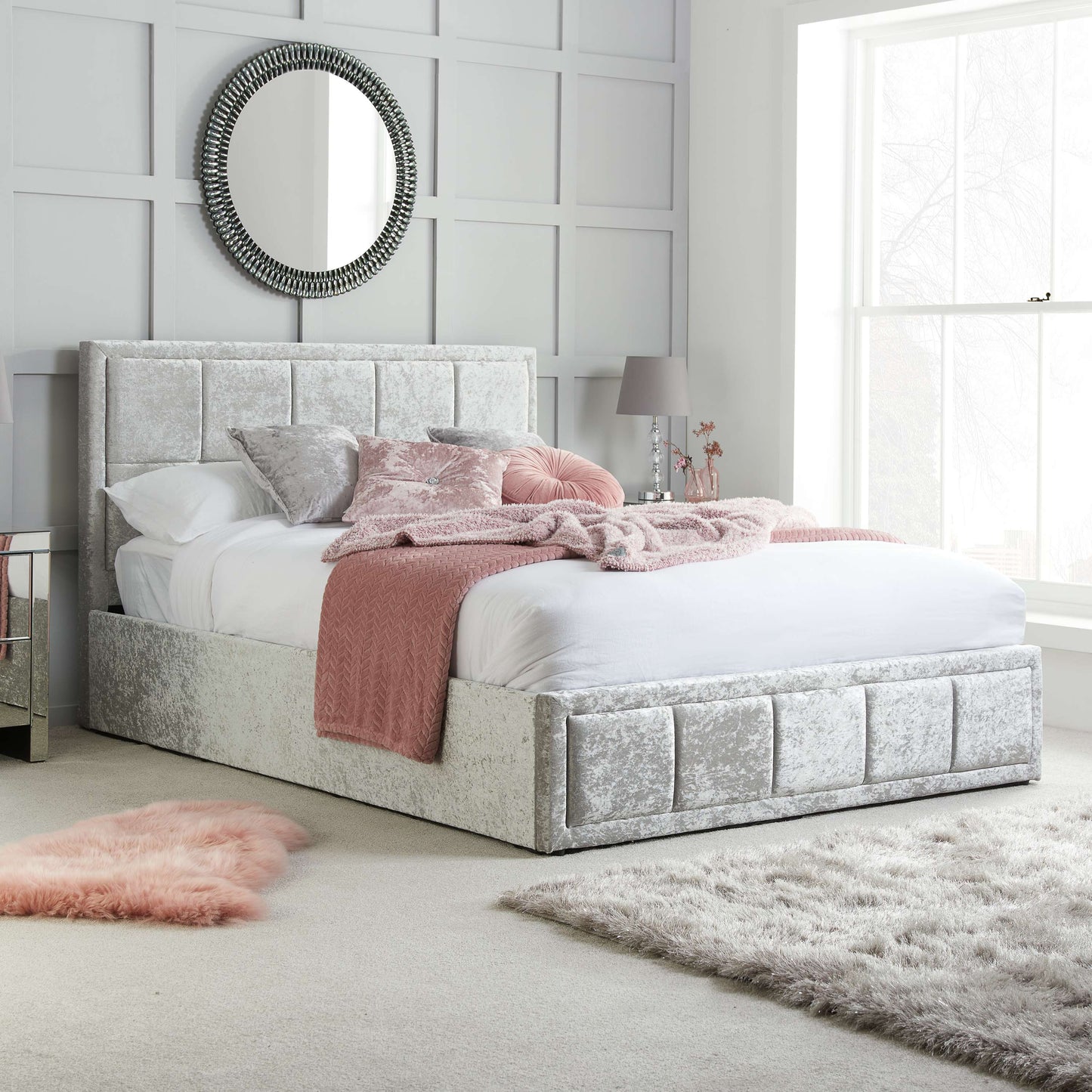 Hannover Fabric Ottoman Bed – Space Saving Style with Hidden Storage