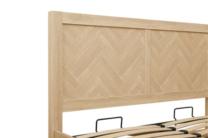 Herringford ottoman bed with cheveron patterns