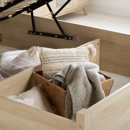 Herringford ottoman bed with cheveron patterns
