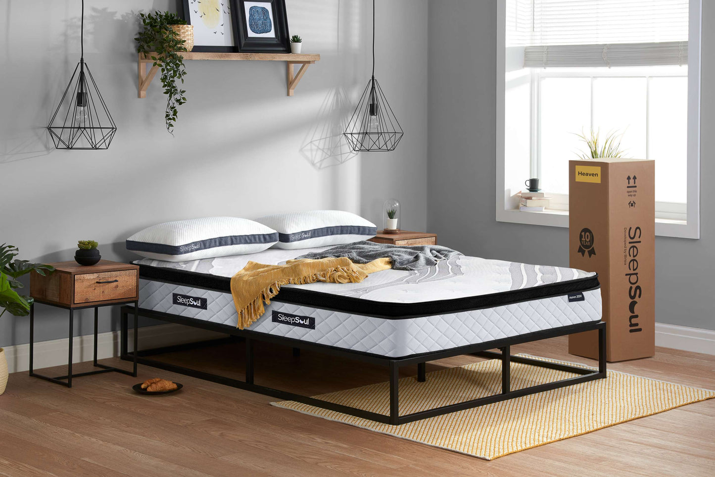 SleepSoul Heaven 3000 Pocket Mattress – Firm Support, CoolGel Comfort, Luxury Foam Layers