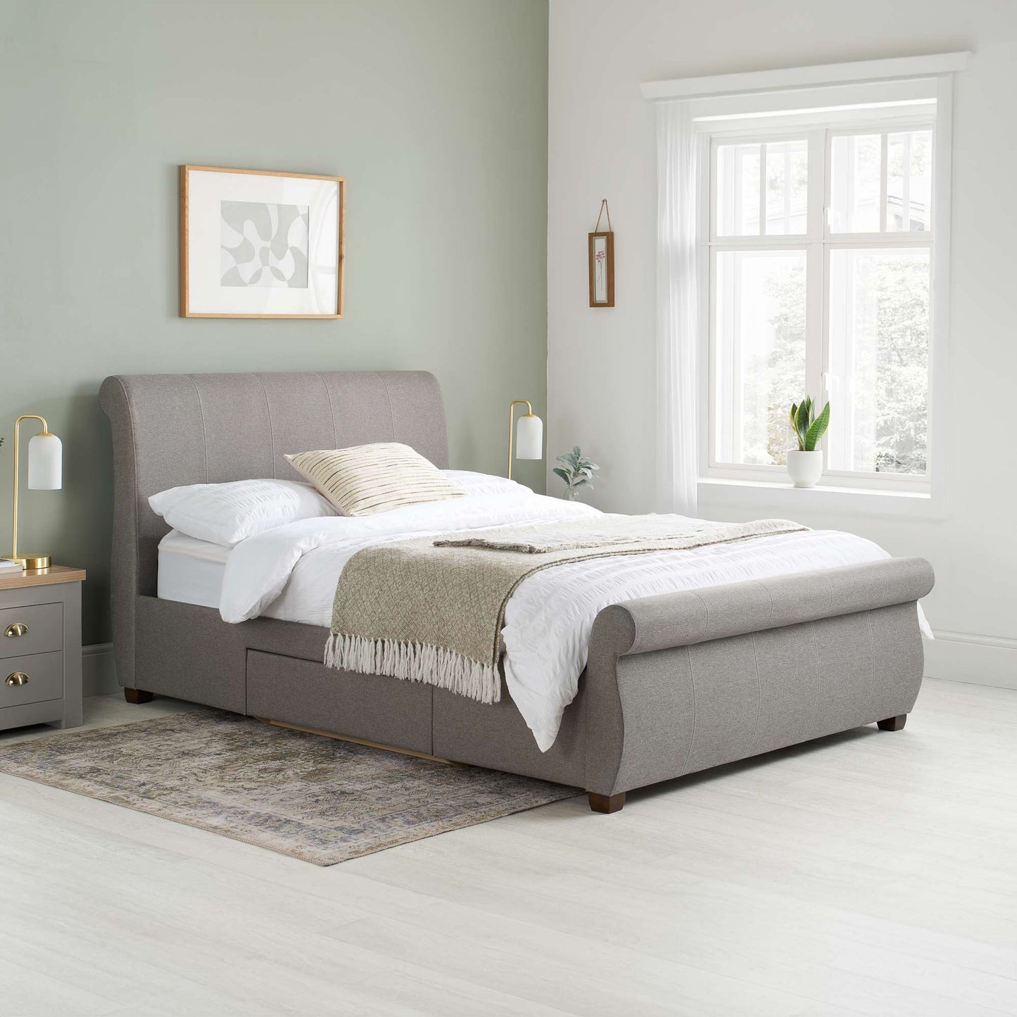 Lancaster Sleigh Bed – Elegant Design with Enhanced Comfort