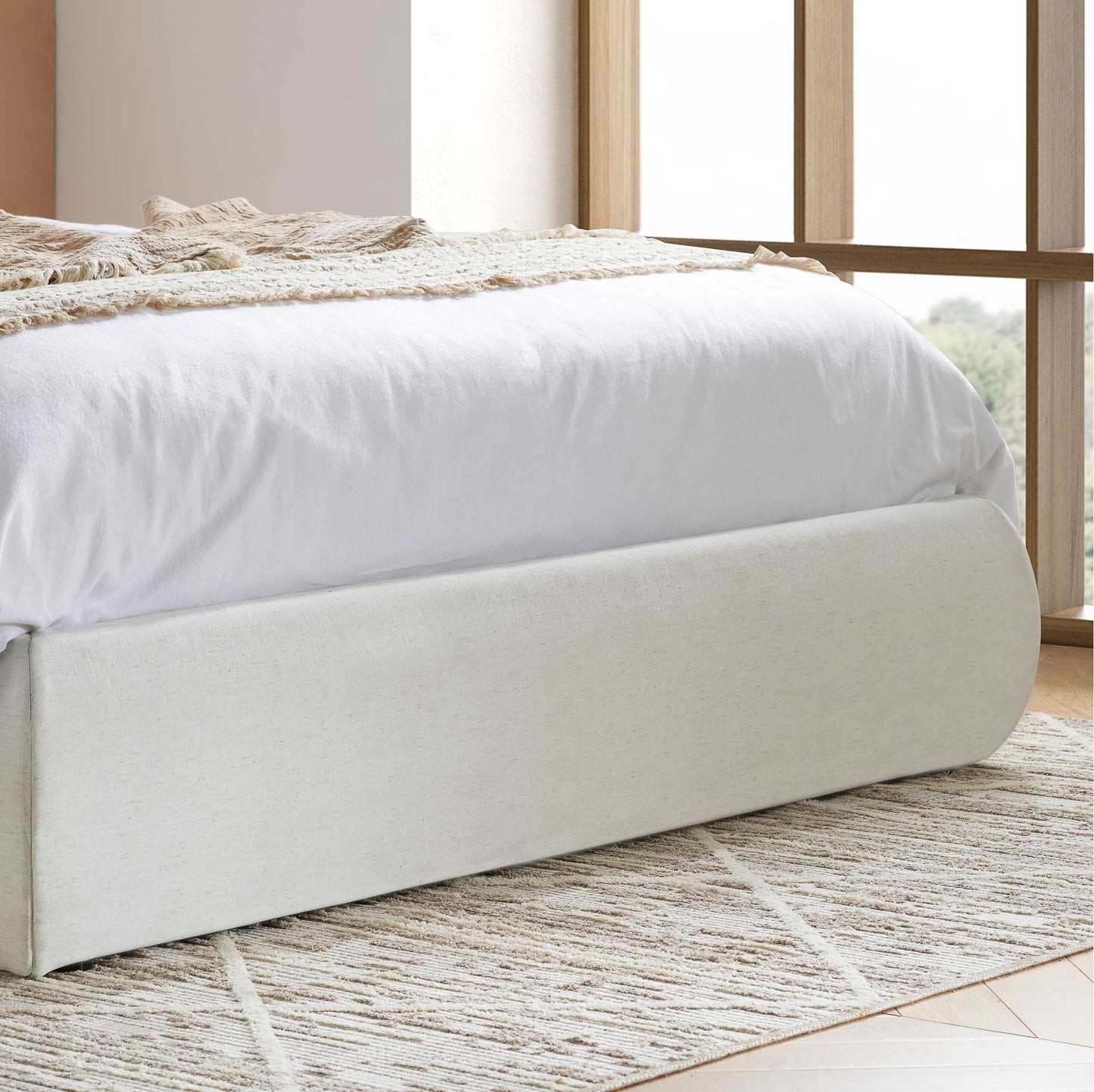 Lanis Linen Ottoman Bed – Stylish Storage Bed Frame for Modern Bedrooms