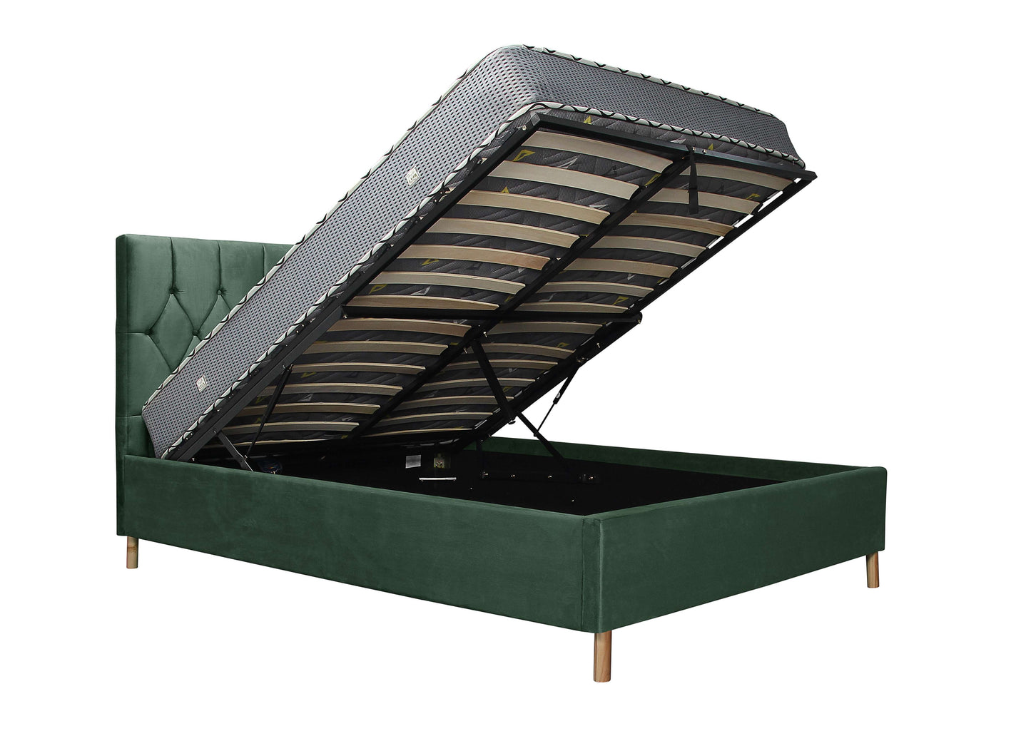 Loxley Ottoman Bed – Stylish Upholstered Frame with Storage (Blue, Green or Grey)