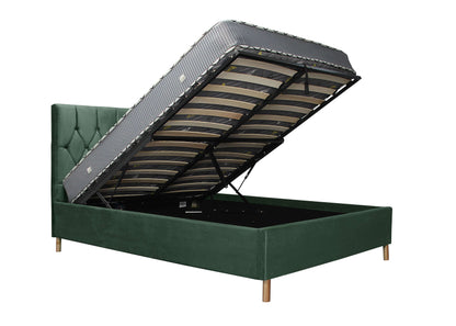 Loxley Ottoman Bed – Stylish Upholstered Frame with Storage (Blue, Green or Grey)