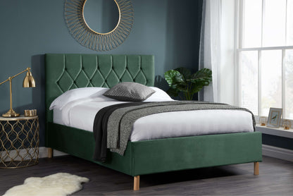 Loxley Ottoman Bed – Stylish Upholstered Frame with Storage (Blue, Green or Grey)