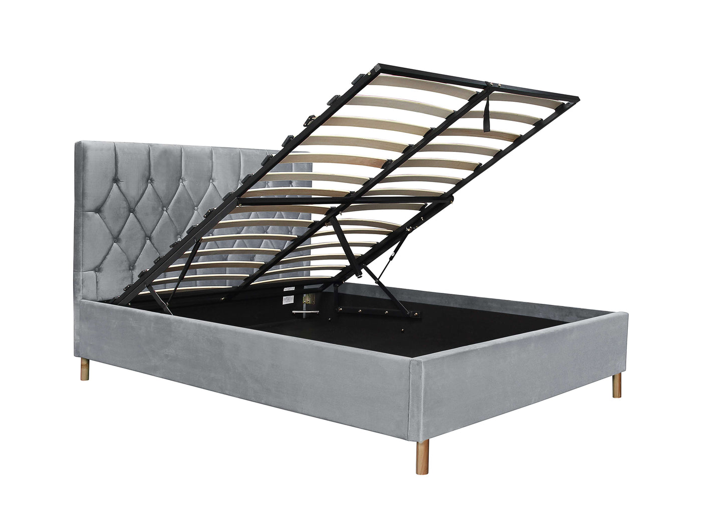 Loxley Ottoman Bed – Stylish Upholstered Frame with Storage (Blue, Green or Grey)