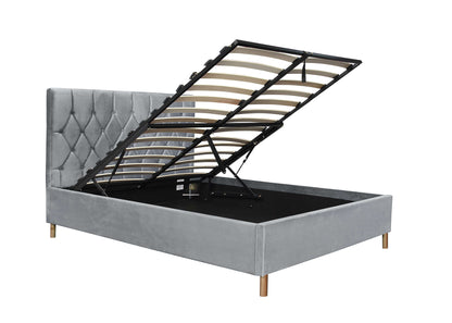 Loxley Ottoman Bed – Stylish Upholstered Frame with Storage (Blue, Green or Grey)