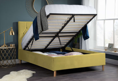 Loxley Ottoman Bed – Stylish Upholstered Frame with Storage (Blue, Green or Grey)