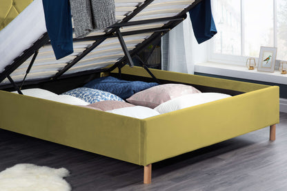 Loxley Ottoman Bed – Stylish Upholstered Frame with Storage (Blue, Green or Grey)