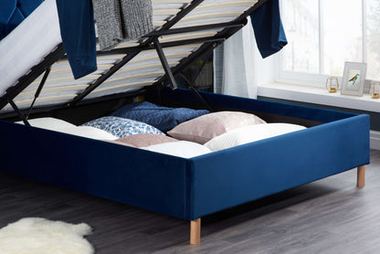 Loxley Ottoman Bed – Stylish Upholstered Frame with Storage (Blue, Green or Grey)