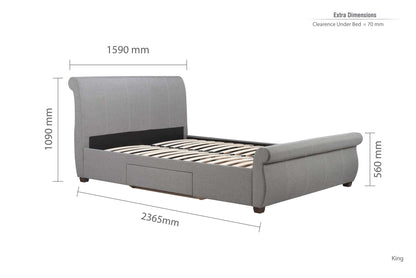 Lancaster Sleigh Bed – Elegant Design with Enhanced Comfort