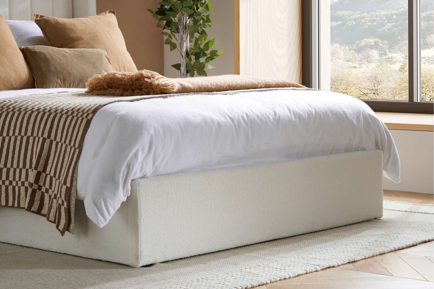 Maisey Ottoman Bed – Elegant Upholstery with Smart Storage