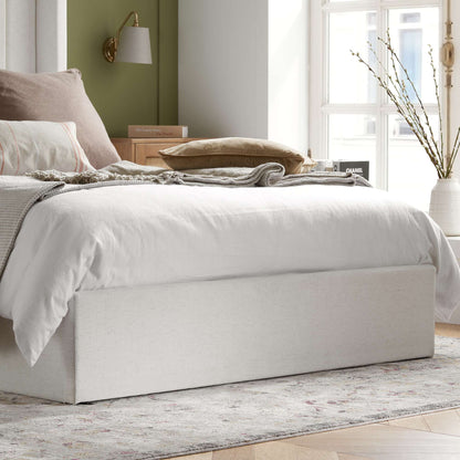 Maisey Ottoman Bed – Elegant Upholstery with Smart Storage
