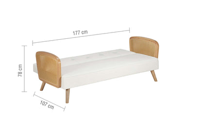 Mila Sofa Bed - Guest Bed with Fold-Flat Clic-Clac Mechanism